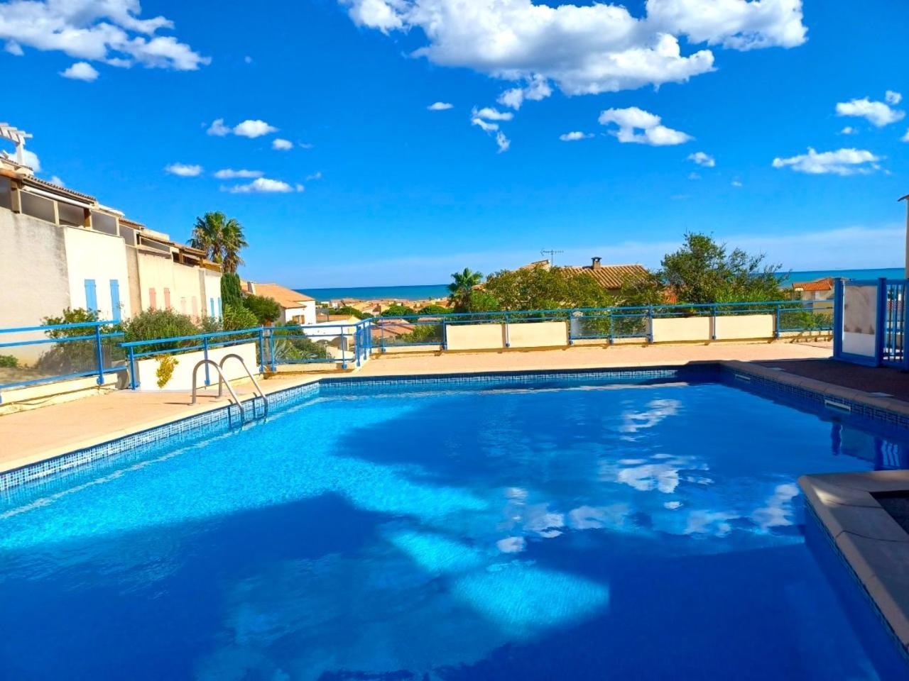 Plain-Pied Jardin 6 Personnes Clim Vue Mer Parking Wifi Terrasse Piscine Dans La Residence Saint-Pierre-la-Mer  Esterno foto