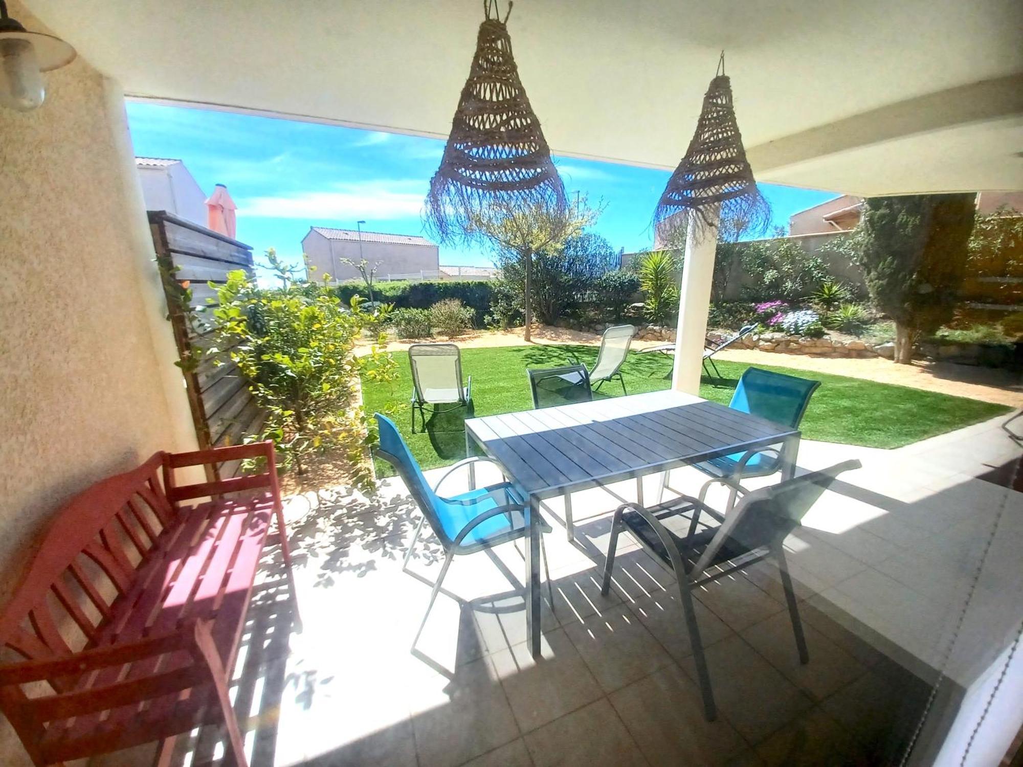 Plain-Pied Jardin 6 Personnes Clim Vue Mer Parking Wifi Terrasse Piscine Dans La Residence Saint-Pierre-la-Mer  Esterno foto