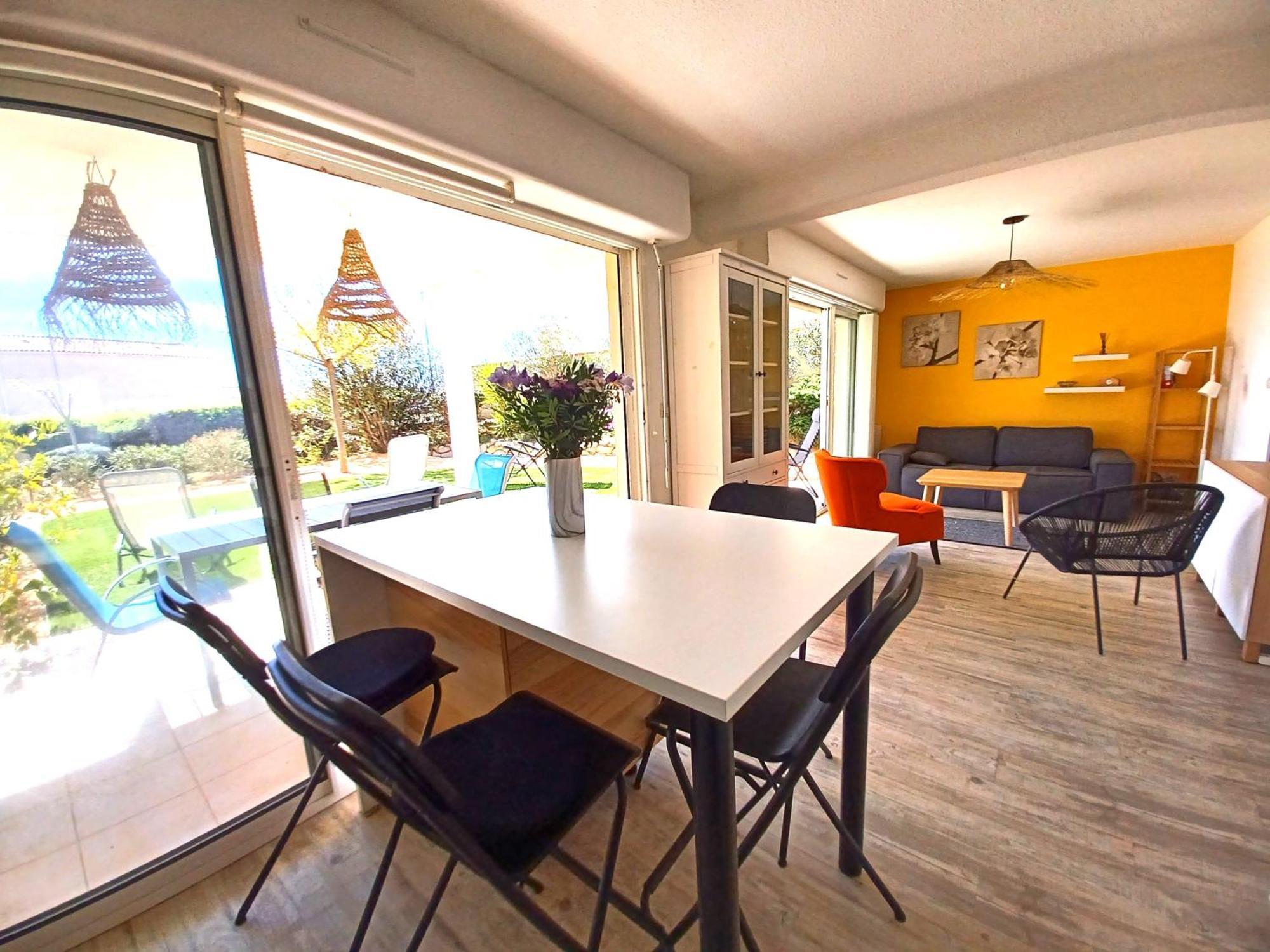 Plain-Pied Jardin 6 Personnes Clim Vue Mer Parking Wifi Terrasse Piscine Dans La Residence Saint-Pierre-la-Mer  Esterno foto