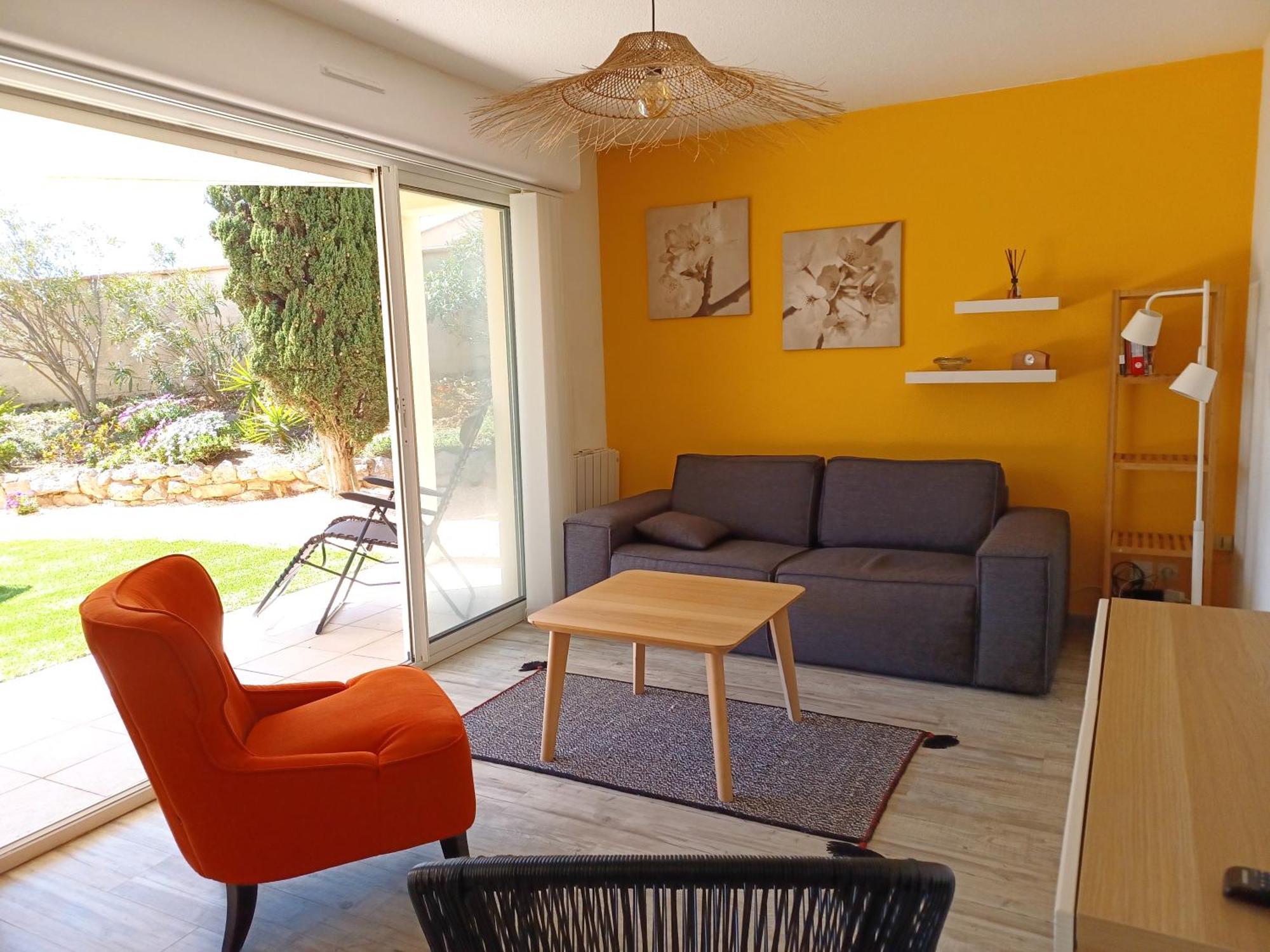 Plain-Pied Jardin 6 Personnes Clim Vue Mer Parking Wifi Terrasse Piscine Dans La Residence Saint-Pierre-la-Mer  Esterno foto