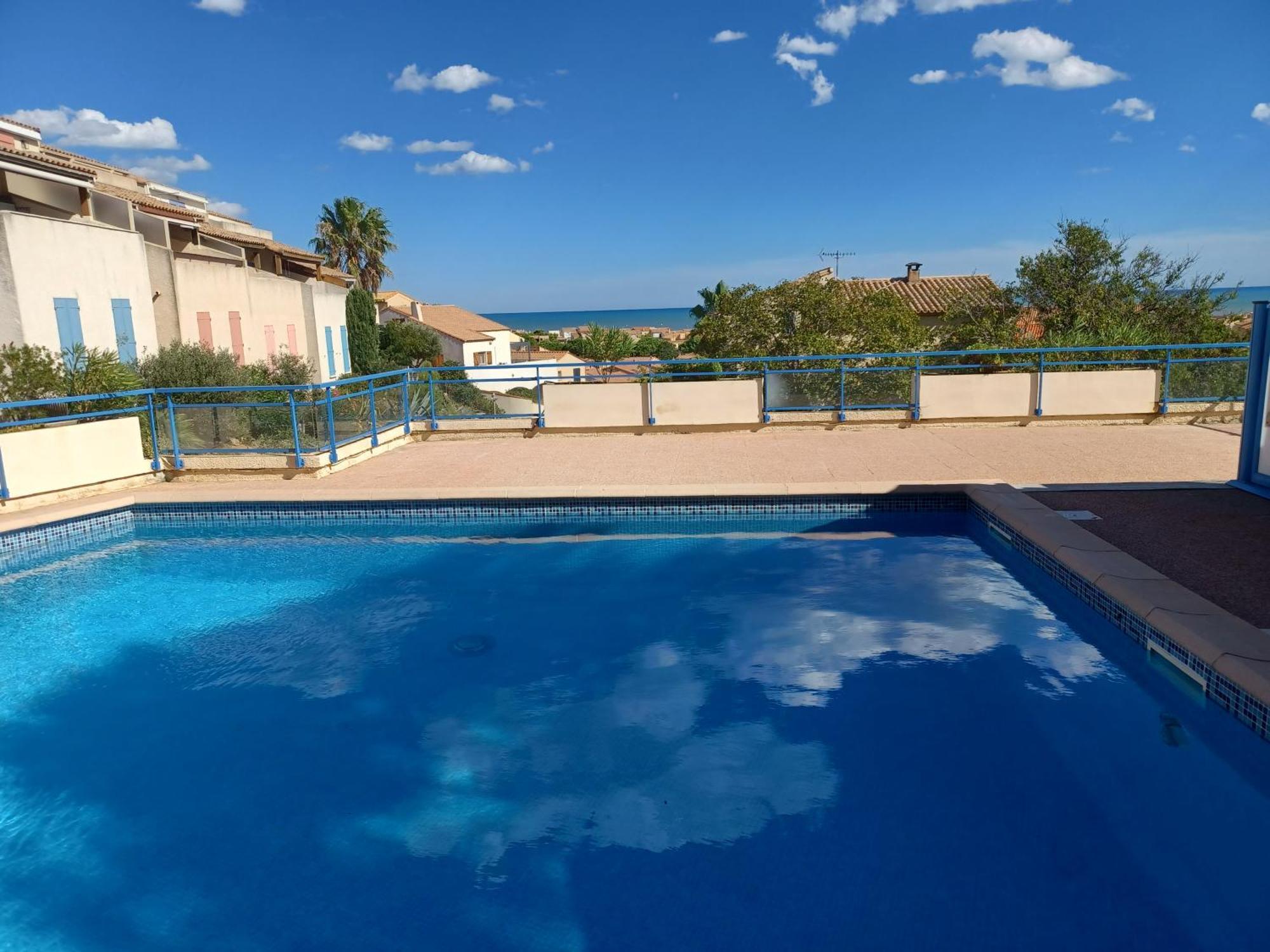 Plain-Pied Jardin 6 Personnes Clim Vue Mer Parking Wifi Terrasse Piscine Dans La Residence Saint-Pierre-la-Mer  Esterno foto